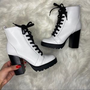 steve madden bitter faux shearling trim bootie